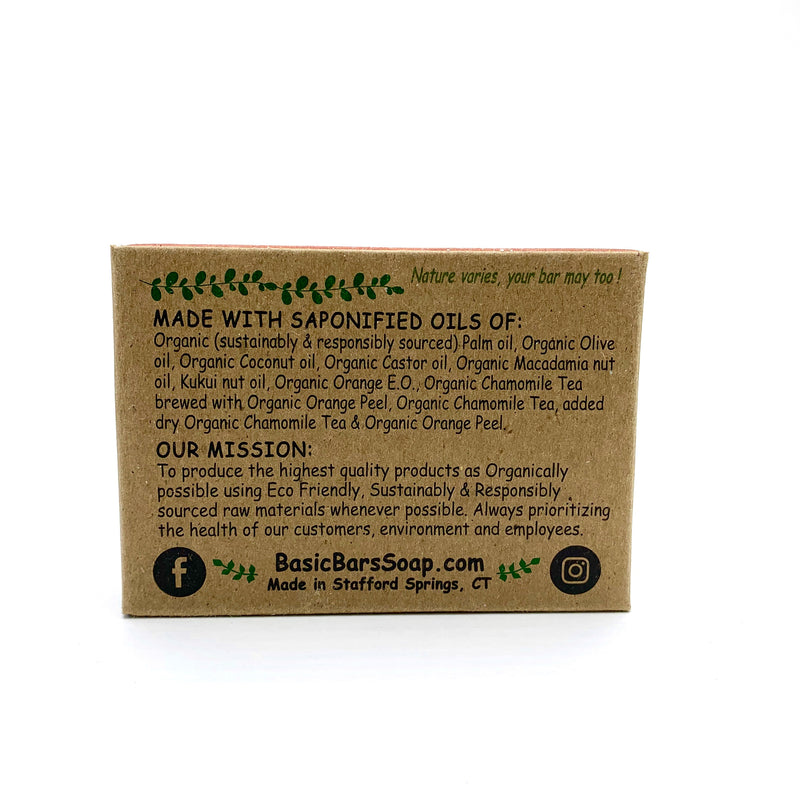 Soap Bar - Orange Chamomile - 4oz - Basic Bars Soap