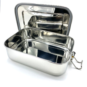 Stainless Steel Airtight Food Storage Container - Medium Rectangular - 1600 ml / 54 oz - Life Without Plastic