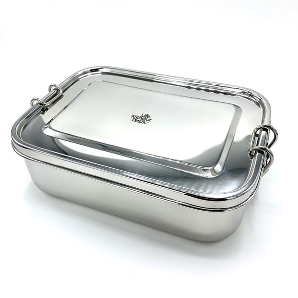 Stainless Steel Airtight Food Storage Container - Medium Rectangular (54oz)