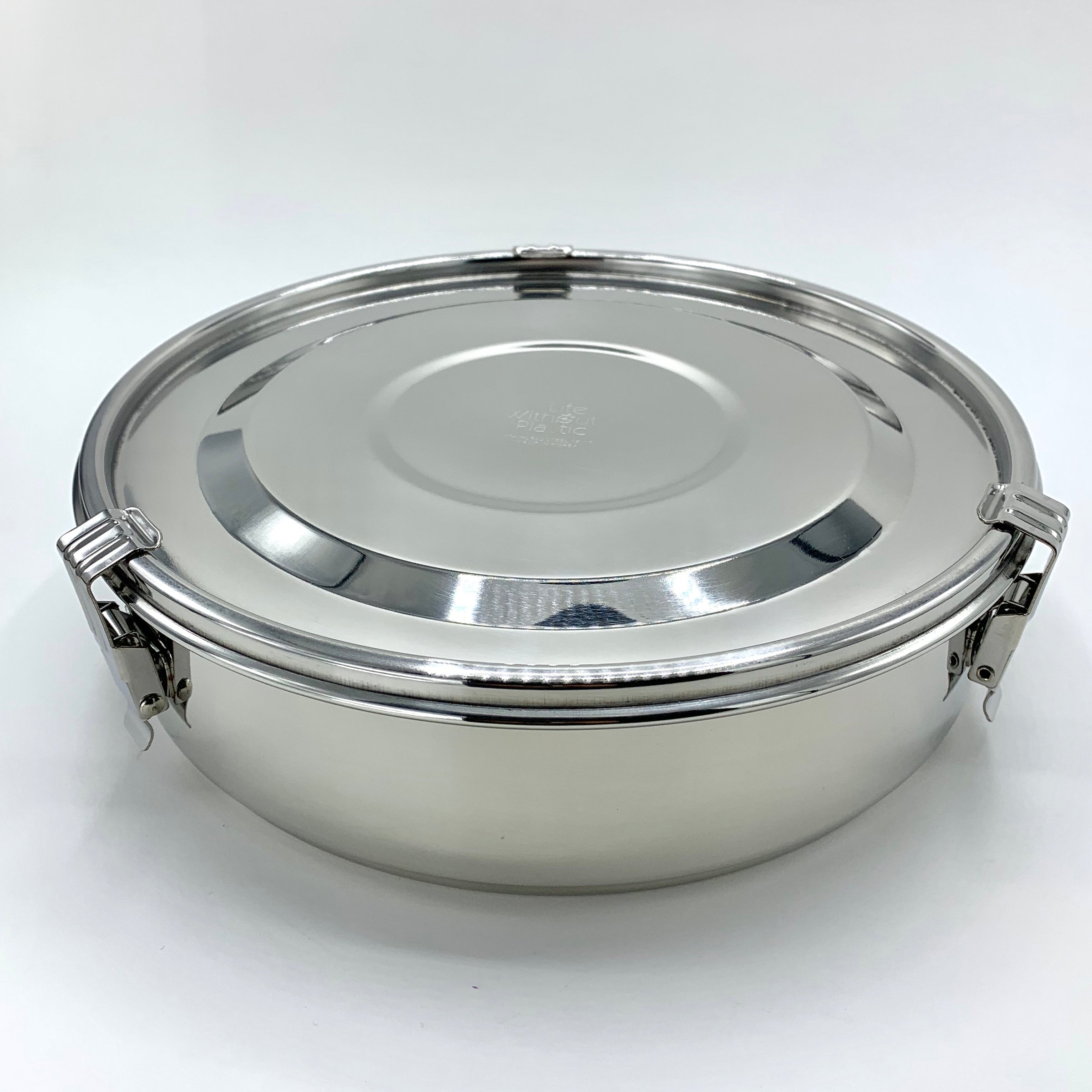 Stainless Steel Airtight Food Storage Container - Med Round with dividers –  totally plastic free