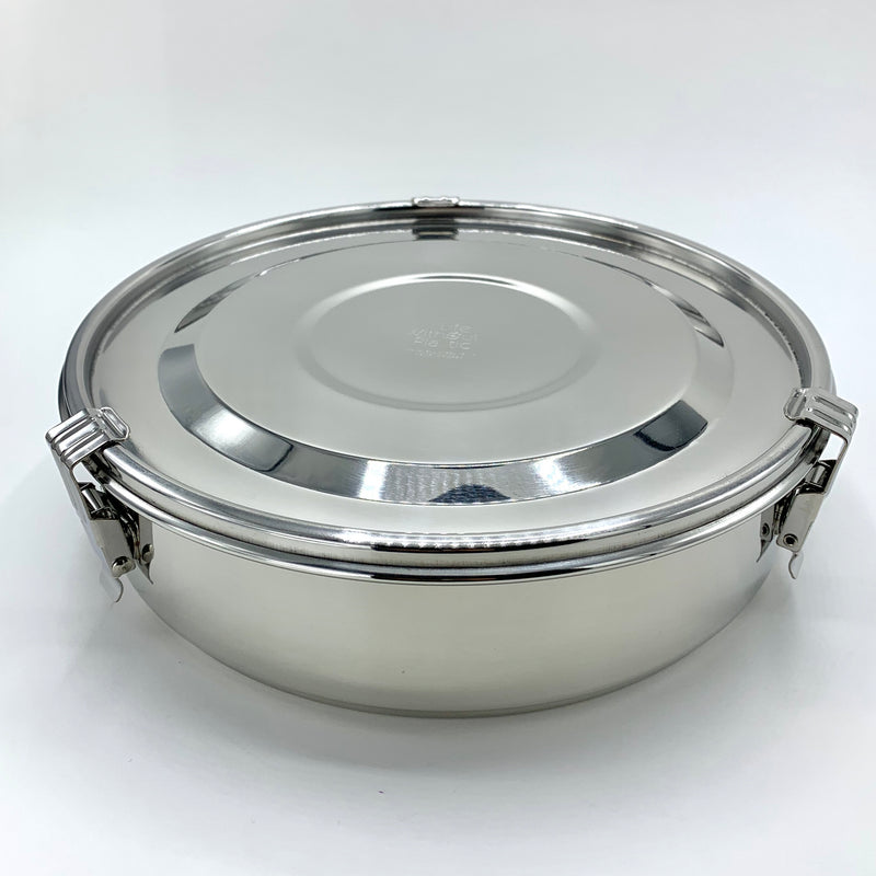 Stainless Steel Lunch Box with Removable Dividers - Round