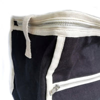 Wool Panel Insulated Lunch Bag - Black - Life Without Plastic