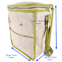 Wool Insulated Lunch Bag - Green Trim - Life Without Plastic