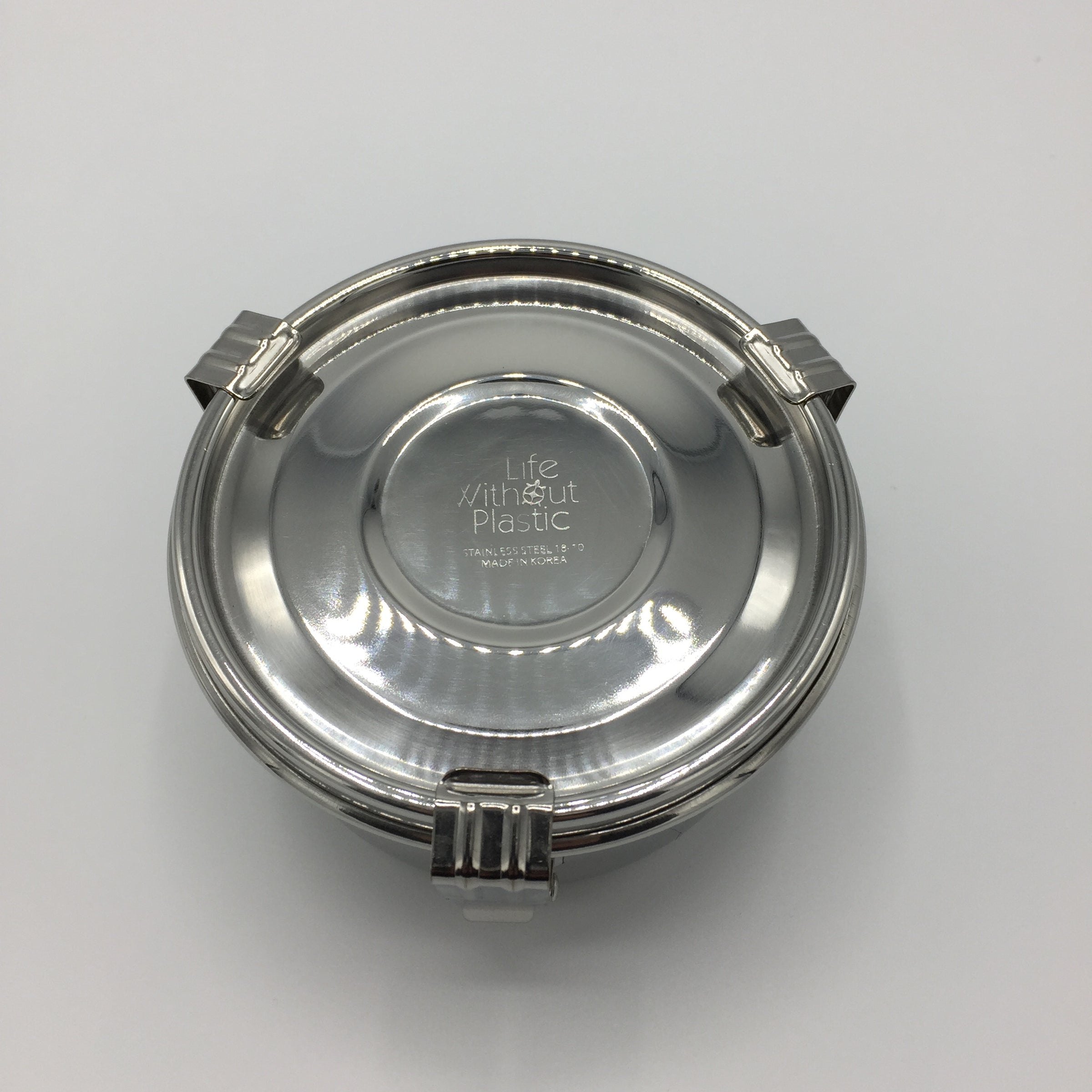 Round Matt Stainless Steel Air-tight lid Container (Small), 4*1.6