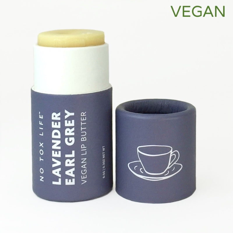 No Tox Life Vegan Lip Butter plastic free front top off