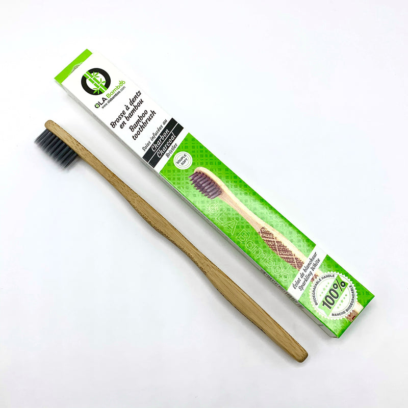 Toothbrush - Soft - CHARCOAL - OLA Bamboo