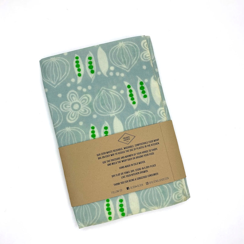 Wax Food Wraps - Beeswax - 3 pack - Garden Veg - OLSEN+OLSEN