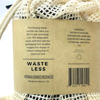 Natural reusable facial rounds combo pack label details plastic free