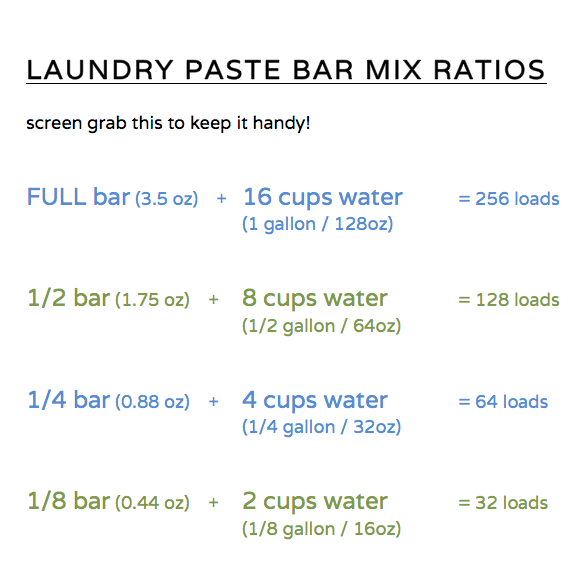 TANGIE laundry paste bar mix ratio instructions