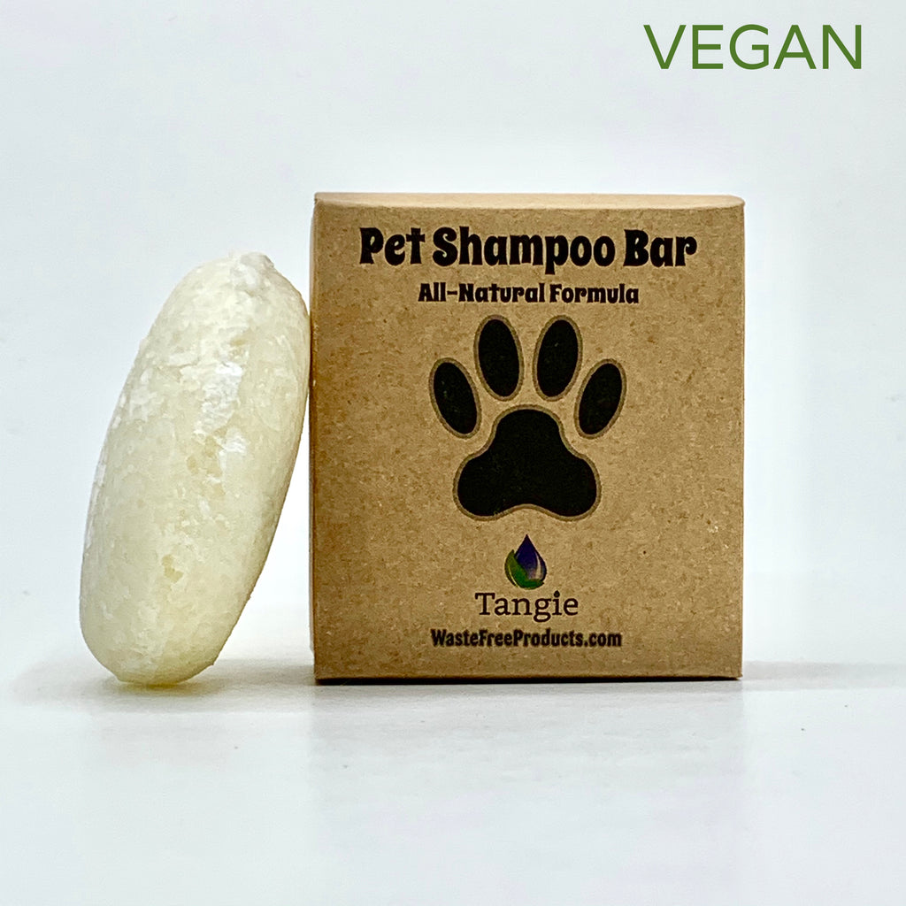 pet shampoo bar Tangie all natural vegan plastic free