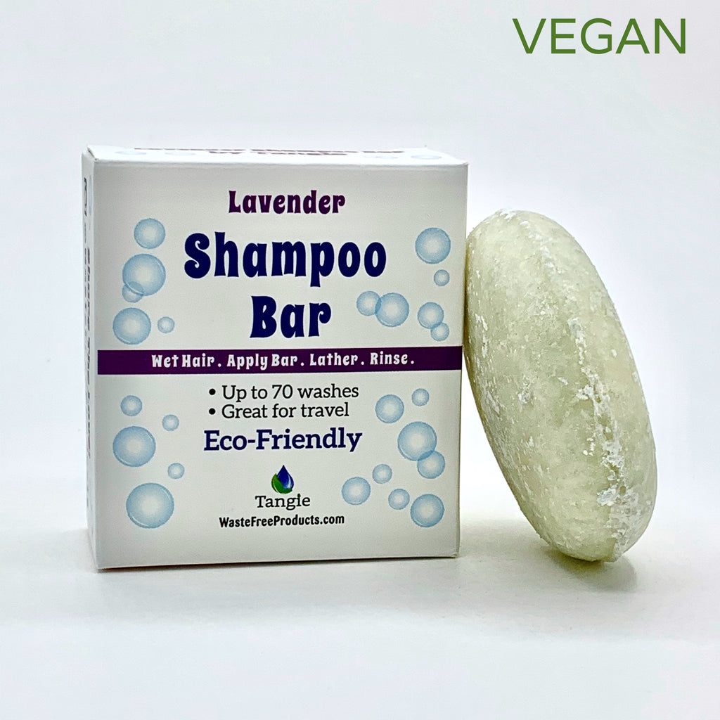 Tangie shampoo bar lavender vegan plastic free