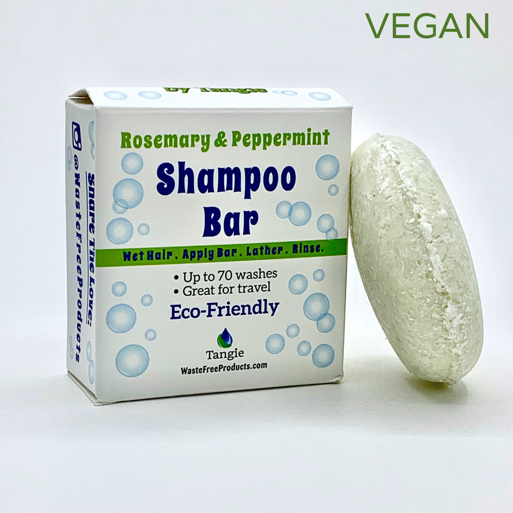 Tangie shampoo bar rosemary and peppermint vegan plastic free