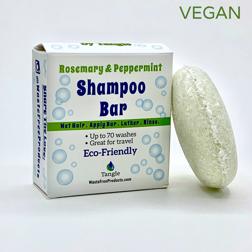 Tangie shampoo bar rosemary and peppermint vegan plastic free