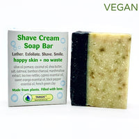 Tangie shave cream bar soap natural vegan plastic free