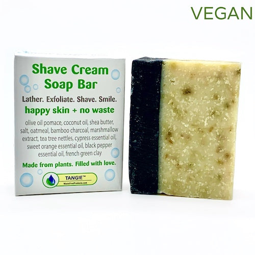 Tangie shave cream bar soap natural vegan plastic free