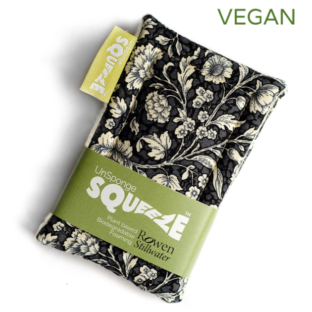 Rowen Stillwater UnSponge Squeeze sponge black floral vegan plastic free